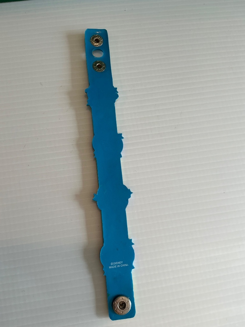 Official Disney Blue Vinyl Snap Bracelet Mickey Donald Goofy Pluto Stars - Picture 2 of 13